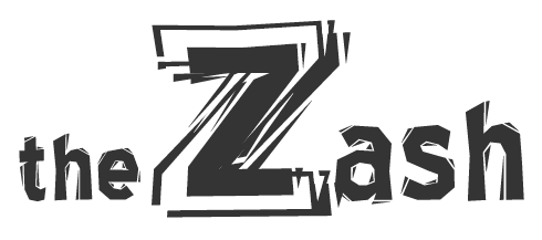 Logo en blanco y negro de TheZash